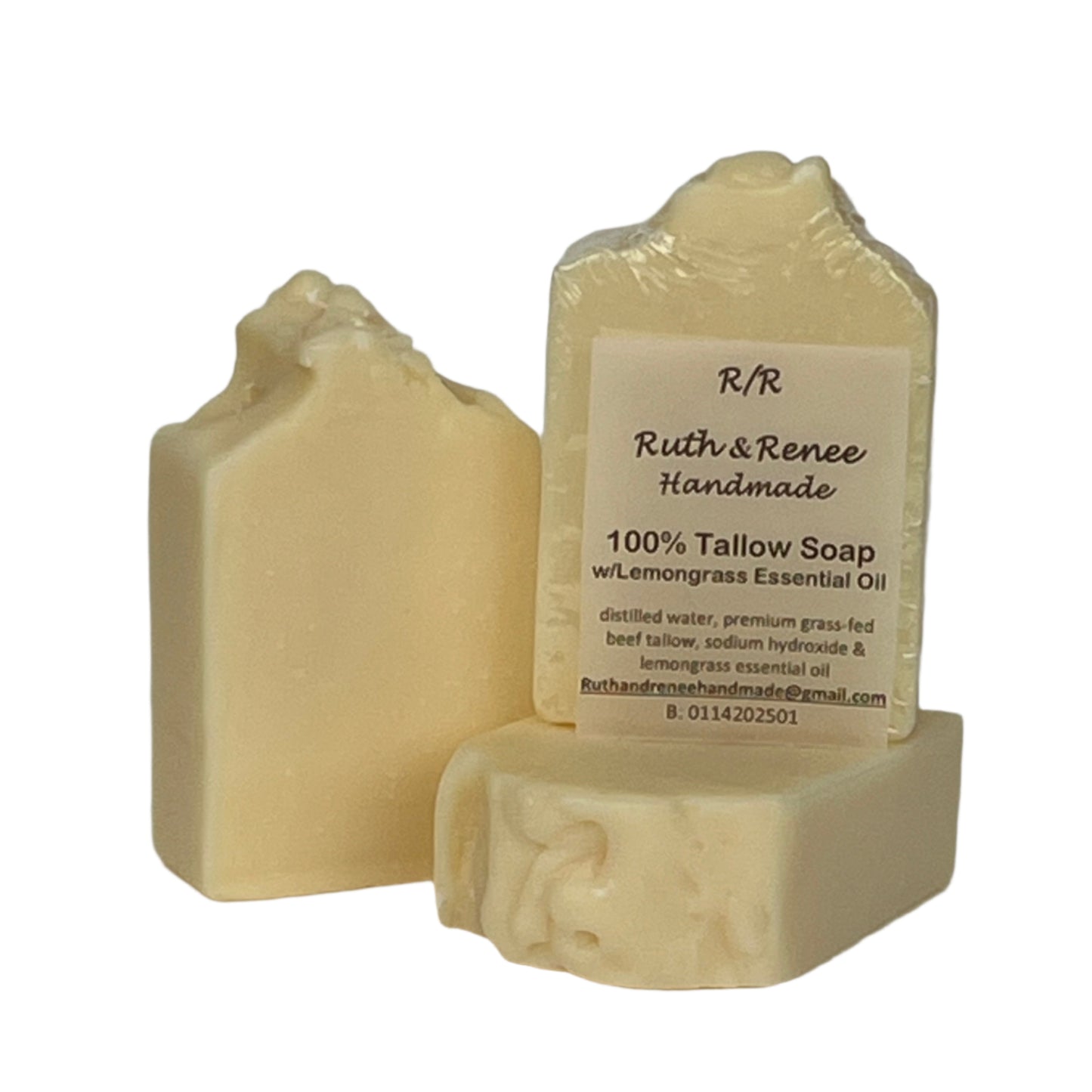 100% Beef Tallow Soap - Lemongrass Essential Oil